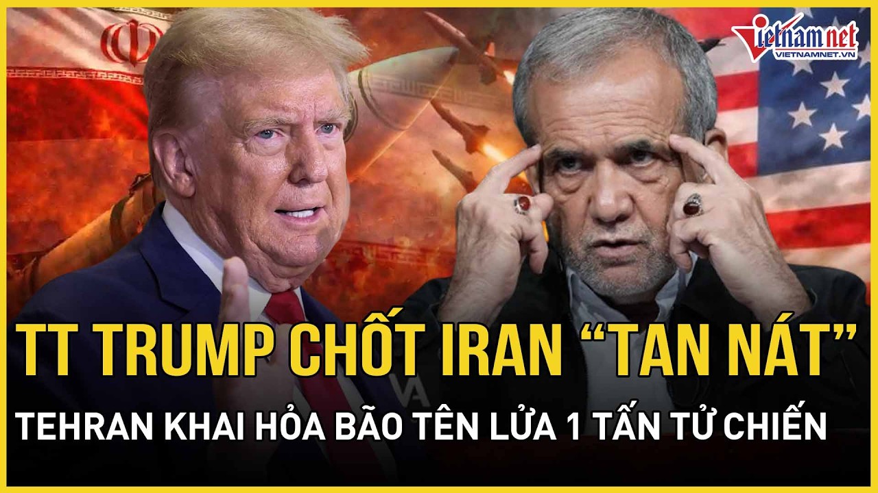 TT Trump chốt chiến thắng, Iran “tan nát”: Tehran khai hỏa, bão tên lửa 1 tấn 