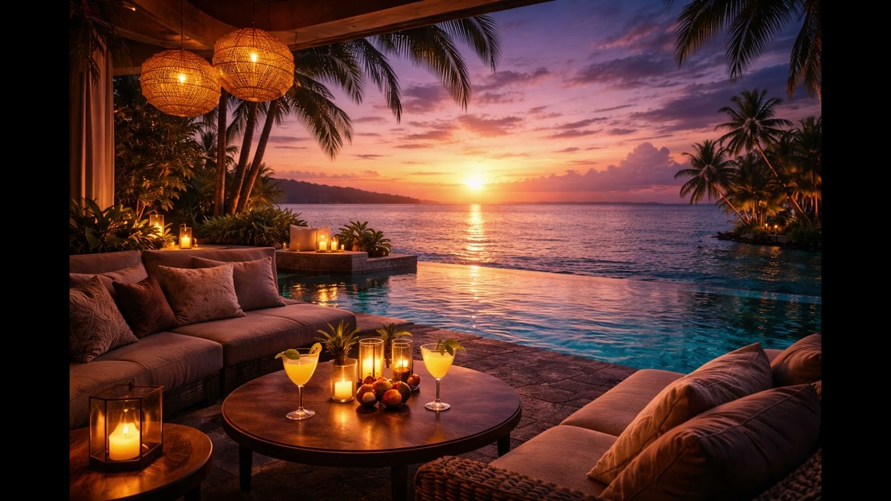 Azúcar Lounge | Latin Jazz & Chill Music ☾ Luxury Sunset Lounge by the Ocean