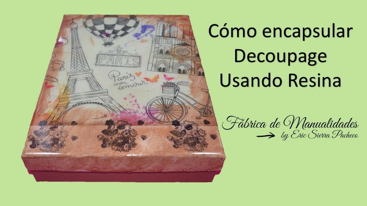 Decoupage encapsulado con resina. Decorando cajas. DIY.