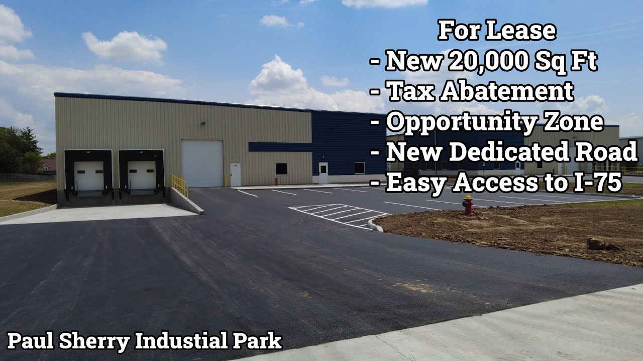 For Lease - New 20,000 Sq. Ft. Warehouse - Piqua Ohio - Opportunity Zone - Tax Abatement