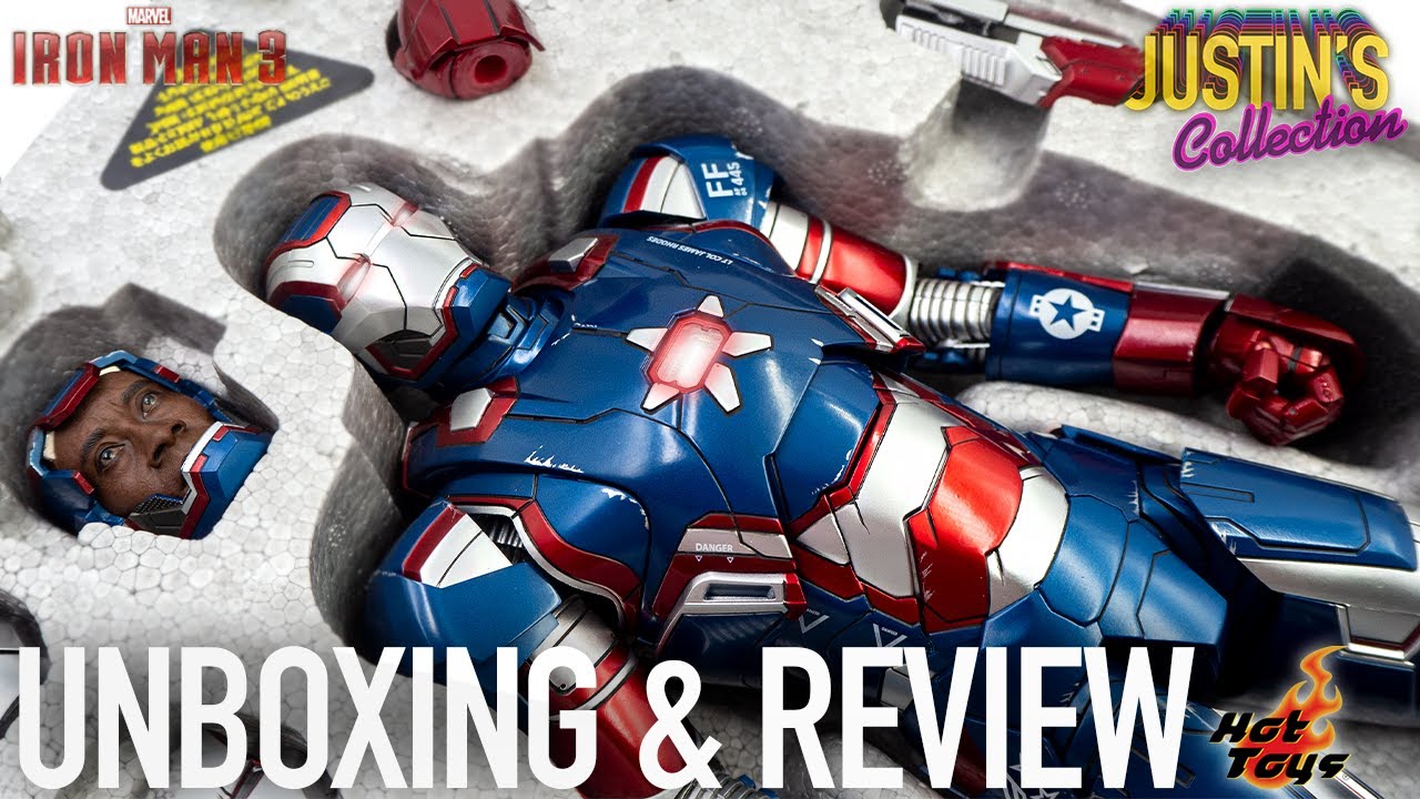 Распаковка и обзор литой фигурки Iron Patriot от Hot Toys Iron Man 3