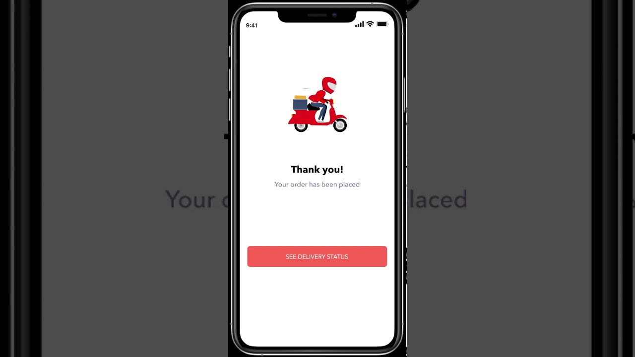 Confirmation page with animation