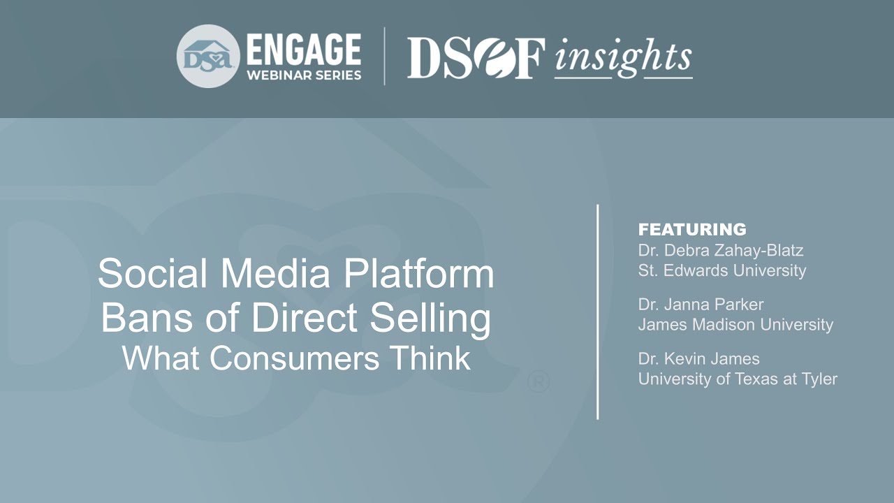 Social Media Platform Bans of Direct Selling: What Consumers Think