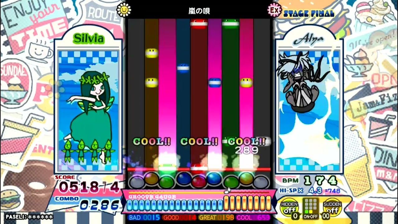 嵐の唄(EX)Lv49(未クリア)【ポップンミュージック Jam&Fizz】