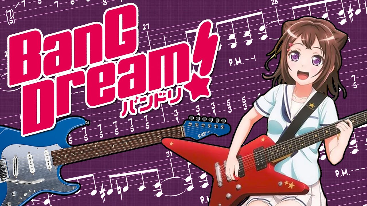 Top Poppin Party Songs - Initial Cover Guitar Tab - Tabs Lesson Tutorial