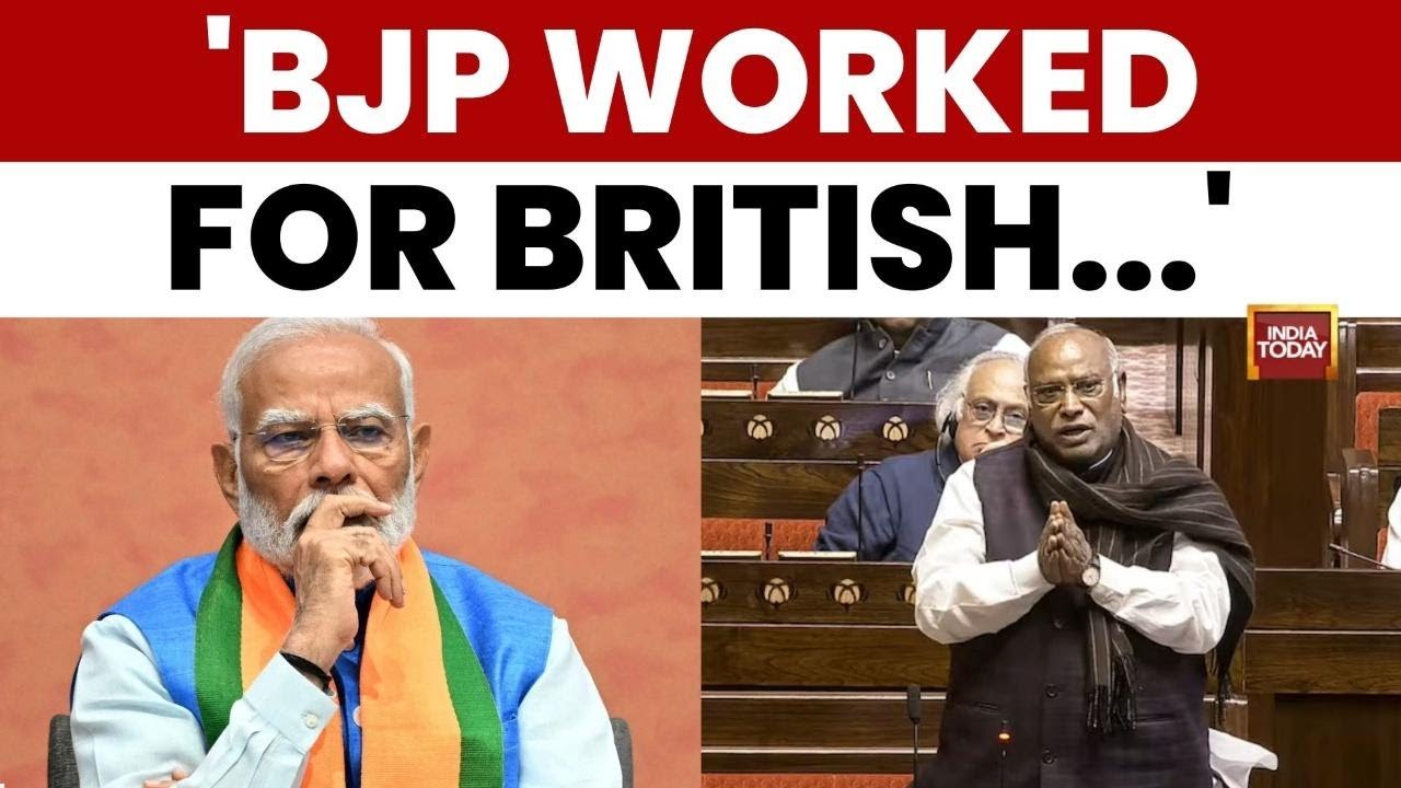 Mallikarjun Kharge Blasts BJP in Rajya Sabha: Vande Mataram & Modi Nehru Clash | India Today News