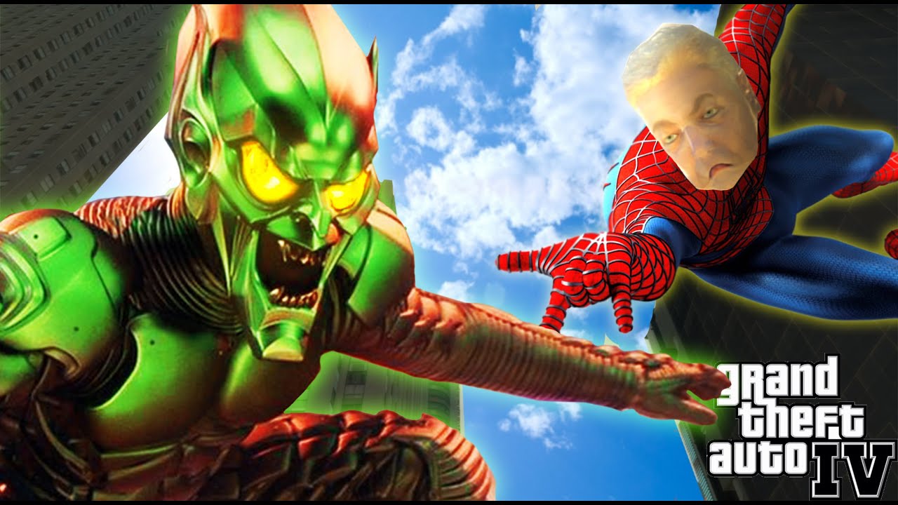 GTA IV - GREEN GOBLIN VS SPIDERABUELA!! - La batalla definitiva!! - NexxuzHD