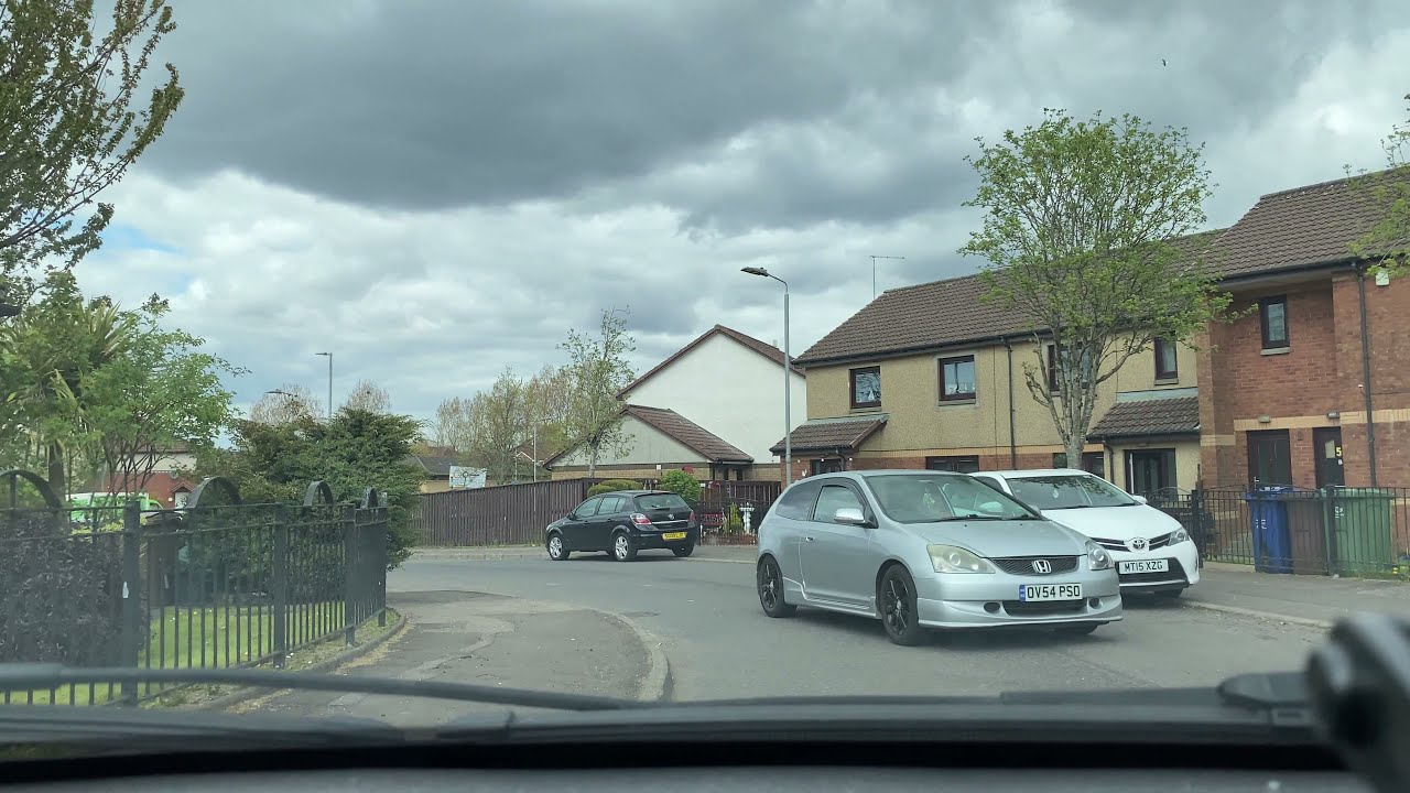 Driving in the West of Scotland - Ferguslie Park, Paisley - April 2021