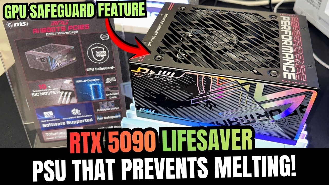 MSI выпускает блоки питания нового поколения с защитой видеокарт: MPG Ai1600TS PCIE5 и MPG Ai1300...
