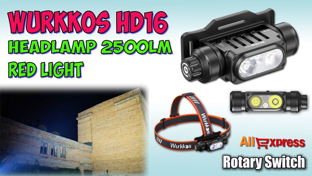 Wurkkos HD16 2500Lm 6500K ♦ Обзор, замеры, ночные тесты. Full  review.