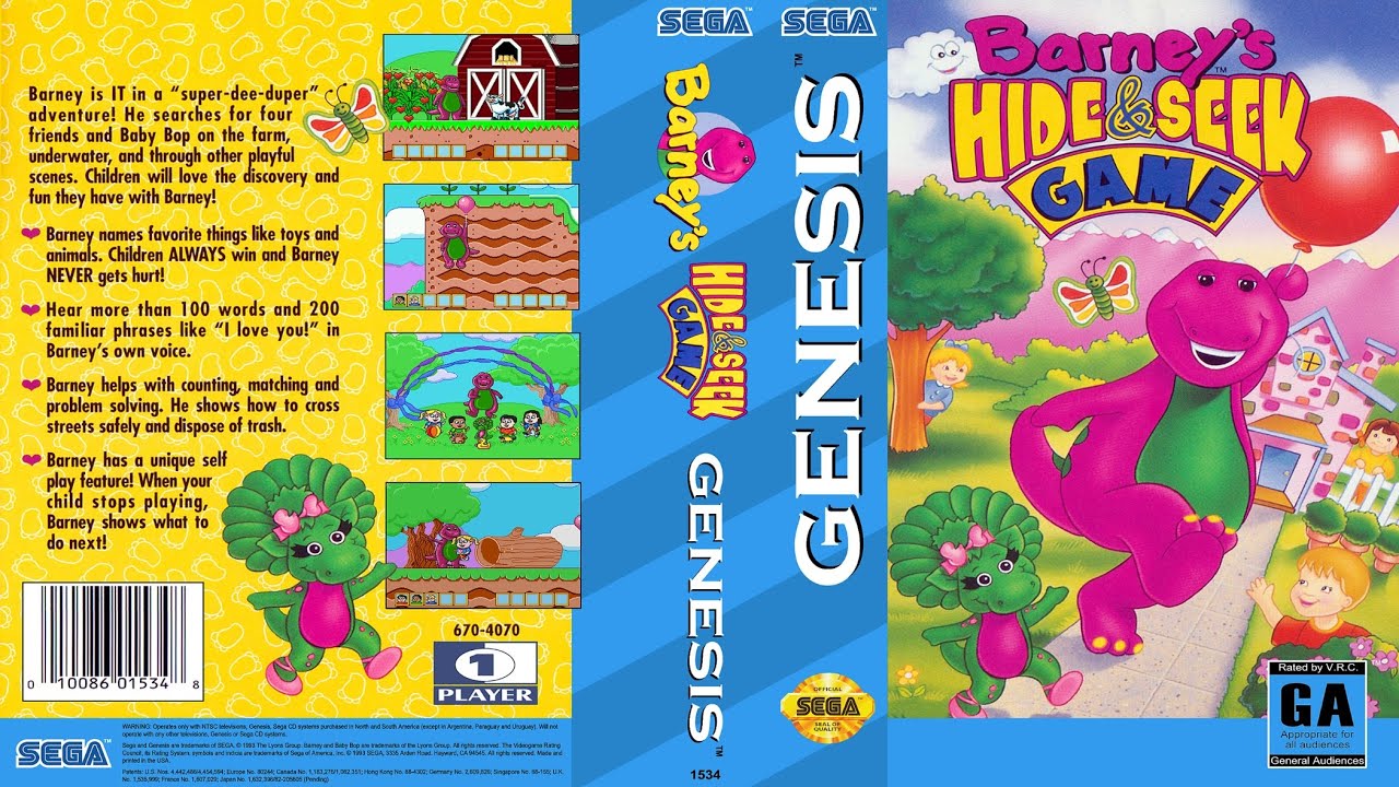 [𝐓𝐢𝐭𝐥𝐞 𝐓𝐡𝐞𝐦𝐞] Barney's Hide & Seek Game (SEGA Genesis/Mega Drive Music) ⭐