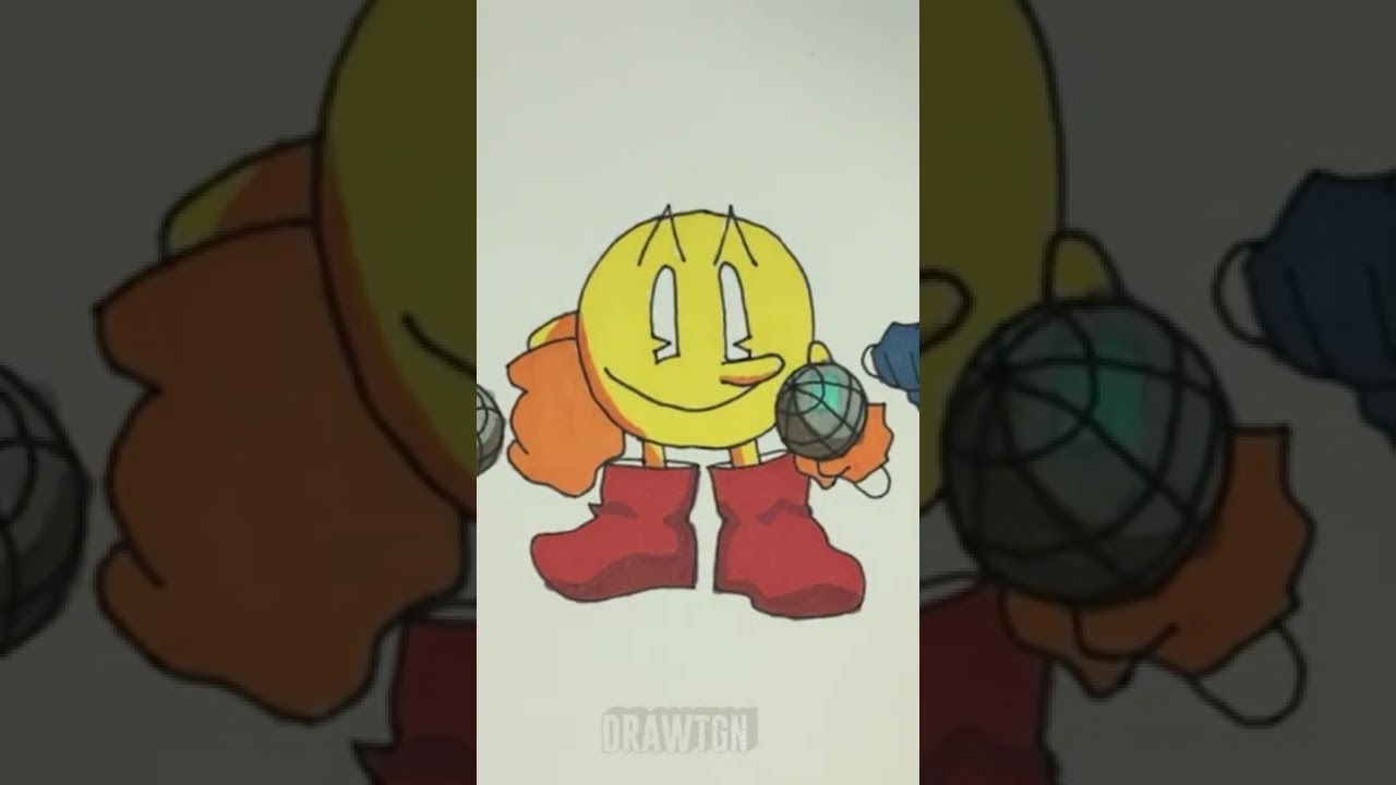 Cara Melukis PACMAN(FNF) #DrawingFNF#HowToDrawPacman#DrawingCartoons#FNF#AGOTI#pacman256 #pacman