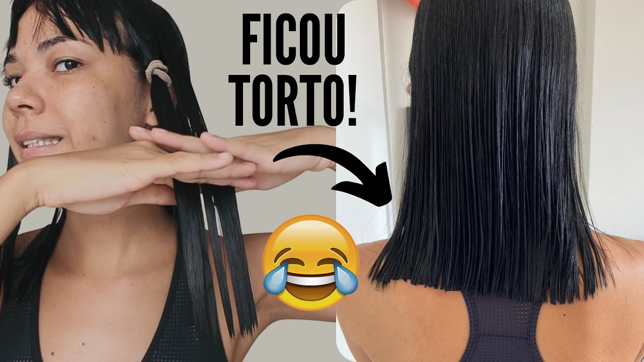 TENTEI FAZER O CORTE DA @Regiane Barreto  SOZINHA E DEU RUIM!😂