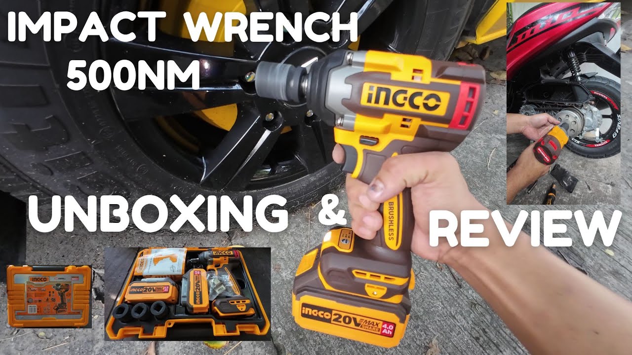 INGCO | BRUSHLESS IMPACT WRENCH 500NM | UNBOXING & REVIEW #impactwrench #ingco  #powertools