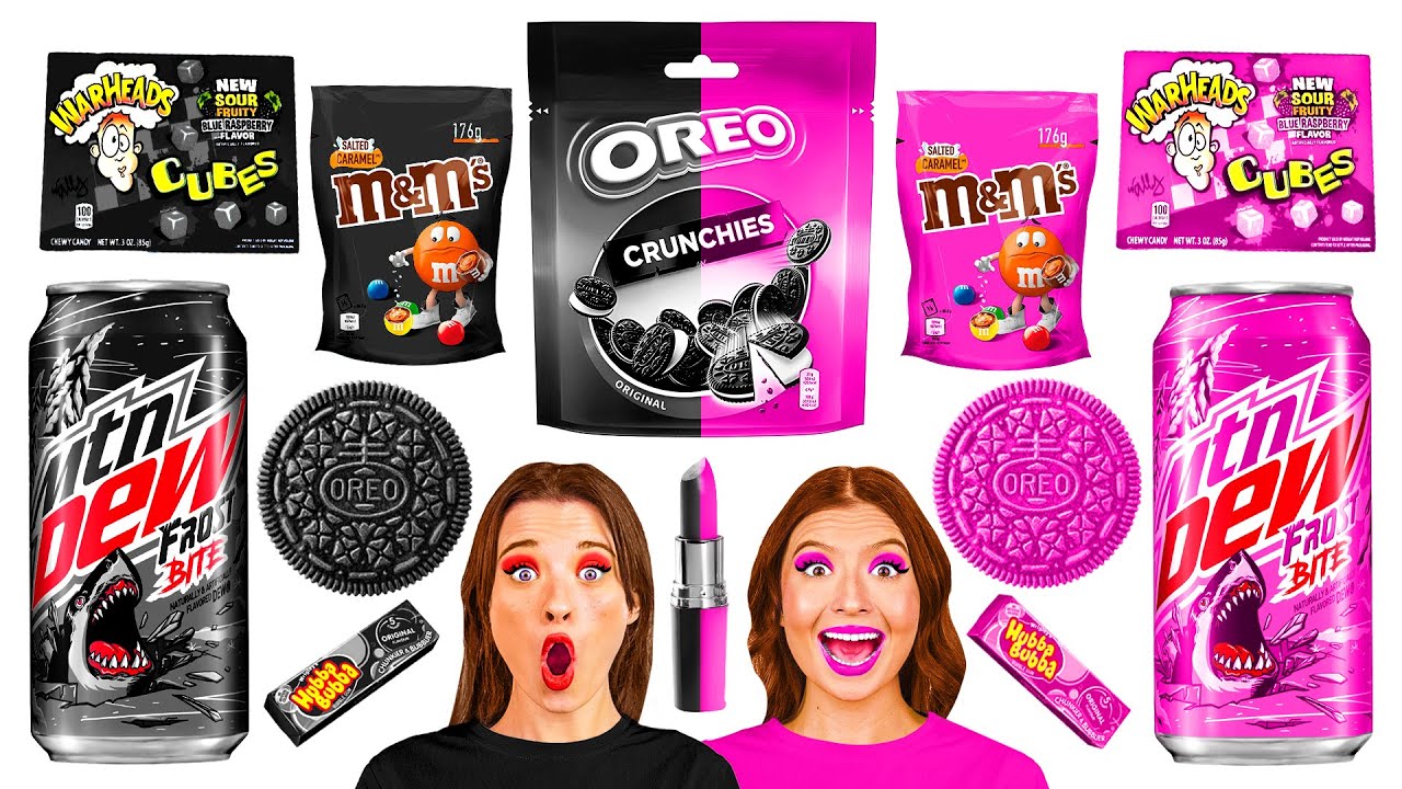 Wednesday vs Enid Rosa vs Schwarz Essen Challenge | Lustige Challenges