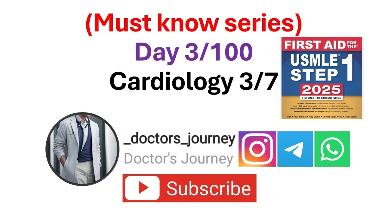 [Серия «Обязательно к изучению»] День 3/100 Кардиология (3/7) USMLE Шаг 1