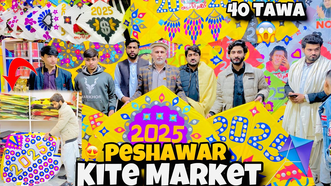 New Year Celebration In Peshawar Kite Market ❤️| Big Surprise 40 Tawa Gudda 😱 | Basant 2025