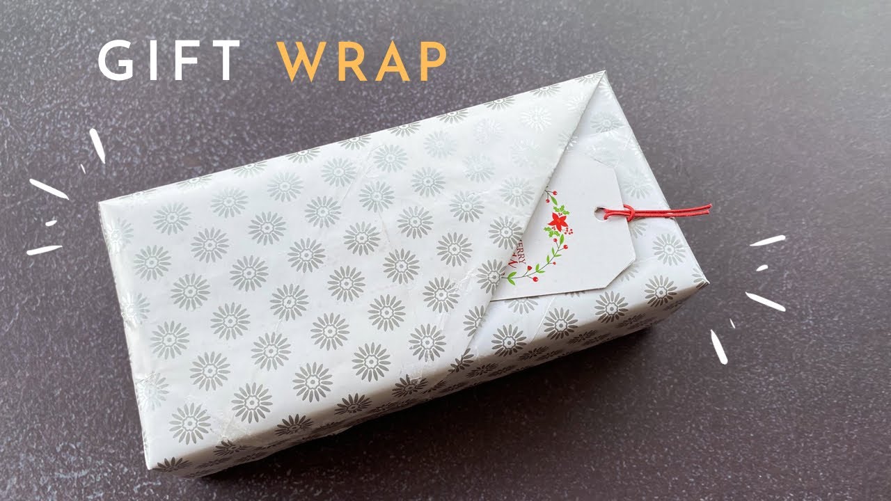 Easy Diagonal Pocket Gift Wrapping | DIY Gift Packing Idea for Christmas #giftwrap