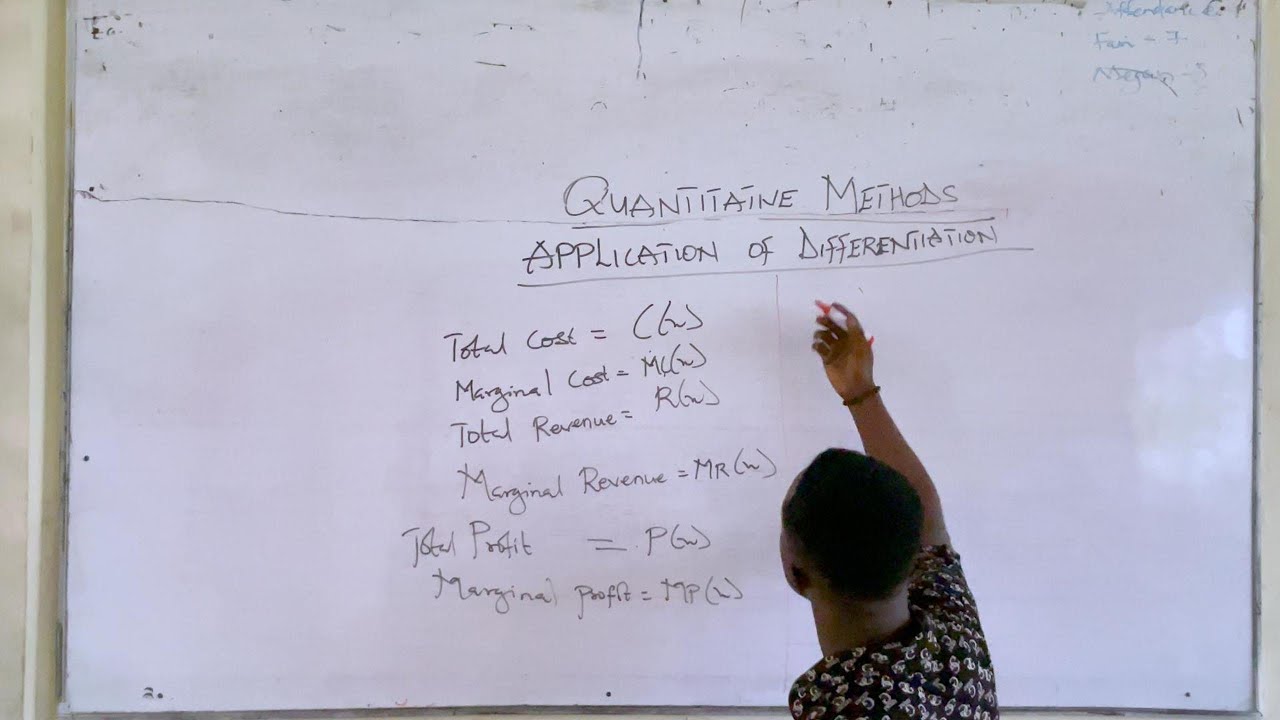 QUANTITATIVE METHODS - DIFFERENTIATION (RULES OFDIFFERENTIATION) PART 3