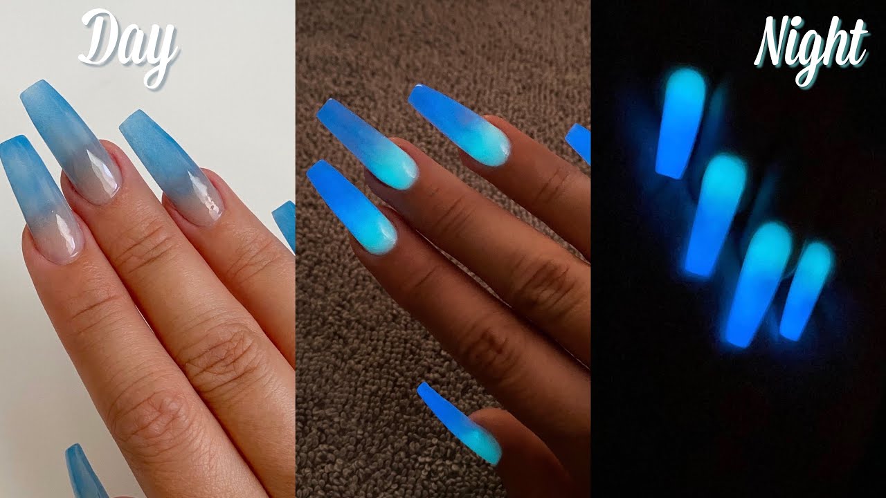 $10 GLOW IN THE DARK acrylic nails at home