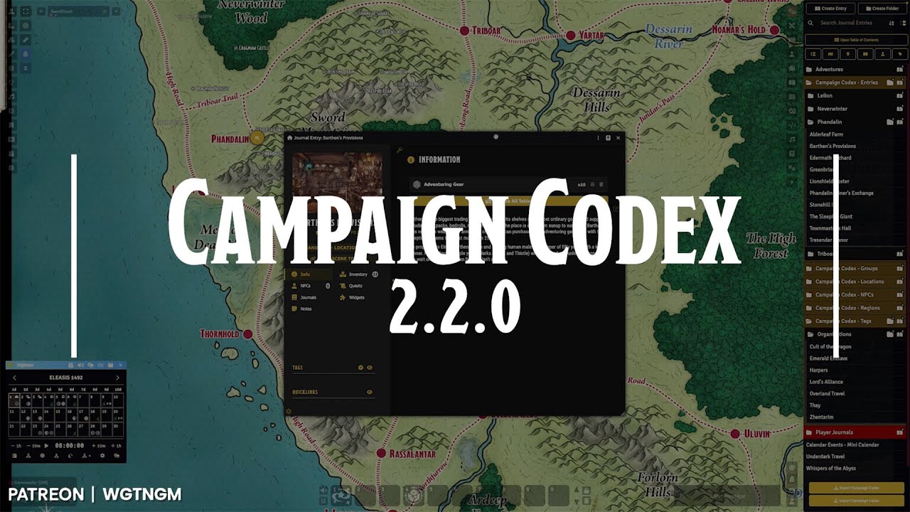 Campaign Codex 2.2.0