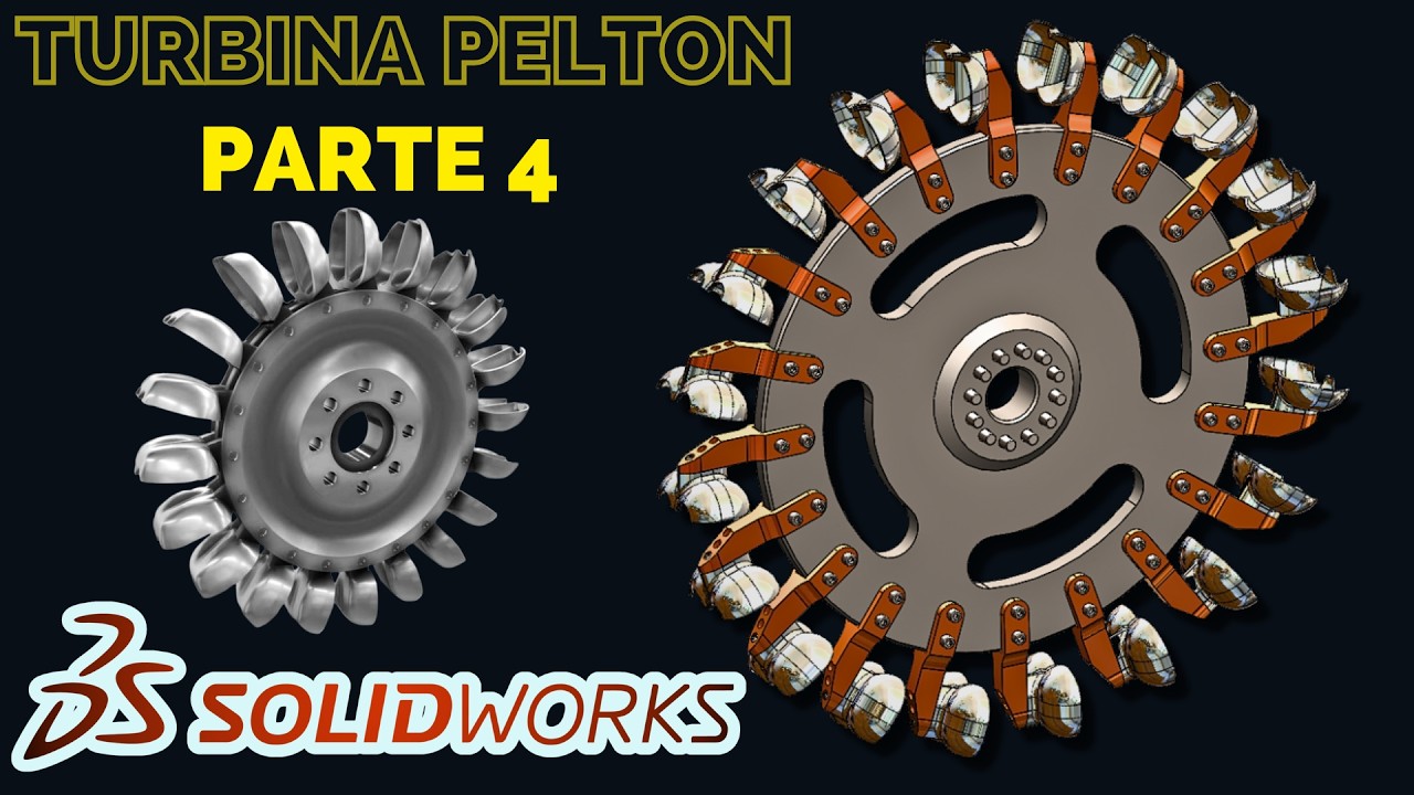 ✅TURBINA PELTON en SOLIDWORKS Parte 4 Diseño 3D Placa Principal💻
