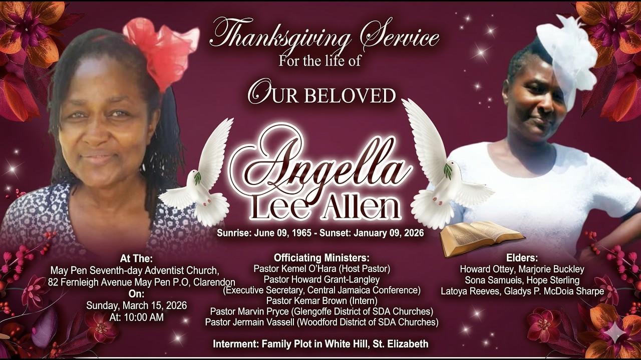 Angella Lee Allen | Thanksgiving Service | May Pen SDA Church