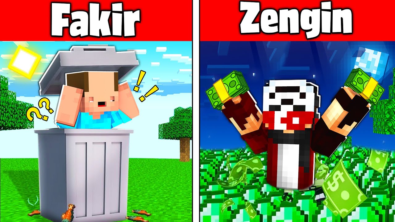Balon Kafa Zengin Vs Ters Maske Fakir #1 - Minecraft