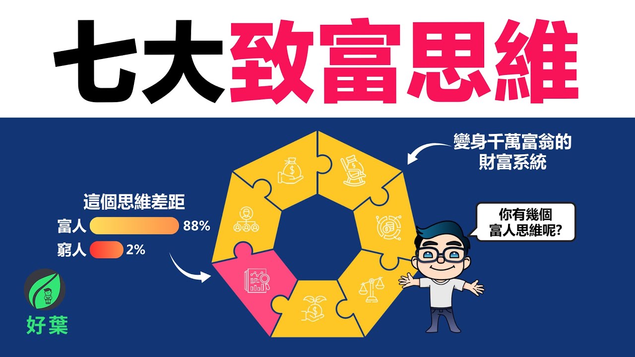 7個富人思維，從月光族一步步變身千萬富翁!