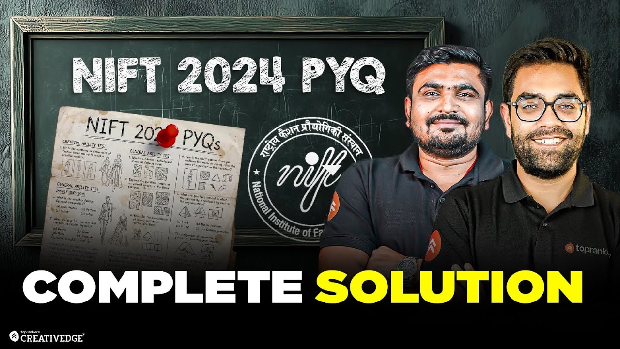 NIFT 2024 Previous Year Paper 🔥 | Complete Paper Solution for NIFT 2026 | Most Important Questions