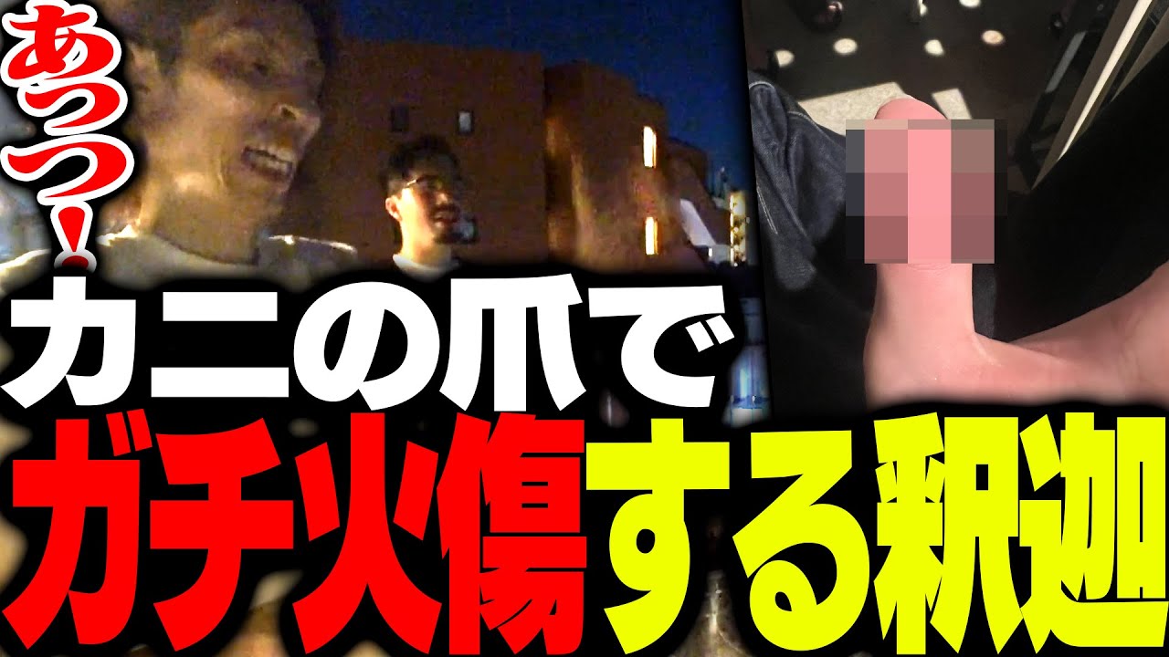 第二回配信者BBQ中にカニの爪で火傷する釈迦