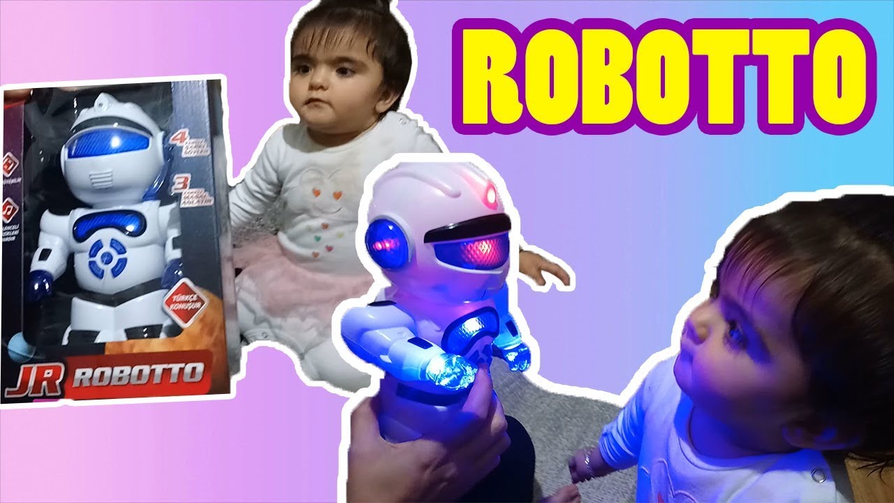 A101 den OYUNCAK ROBOT ALDIK, JR ROBOTTO NİSAN &Ccedil;OK SEVDİ Funny Kids Video, &Ccedil;ocuk Videosu
