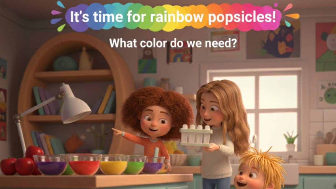 The Colour Song with Popsicles & Fruits 🍦🍎 | Learn Colors for Kids | Nursery Rhymes