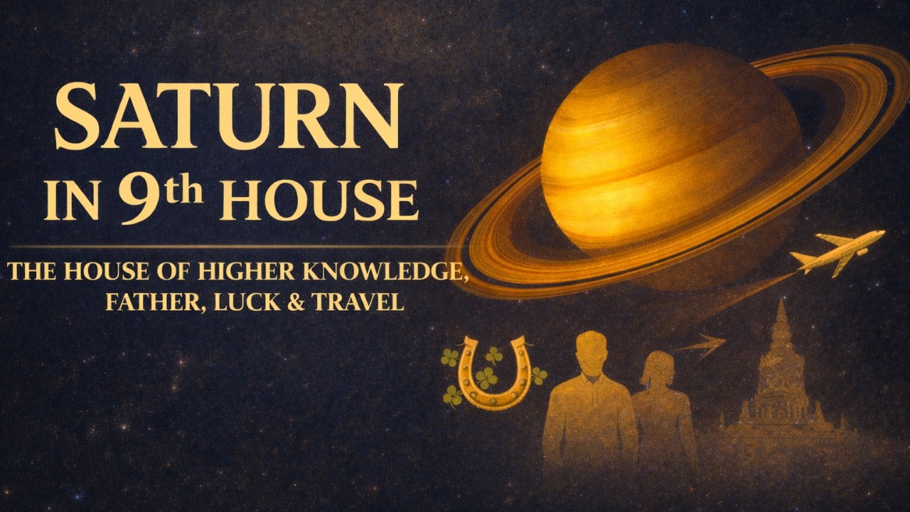 Saturn in 9th House Explained | Father, Luck, Dharma & Travel in Vedic Astrology