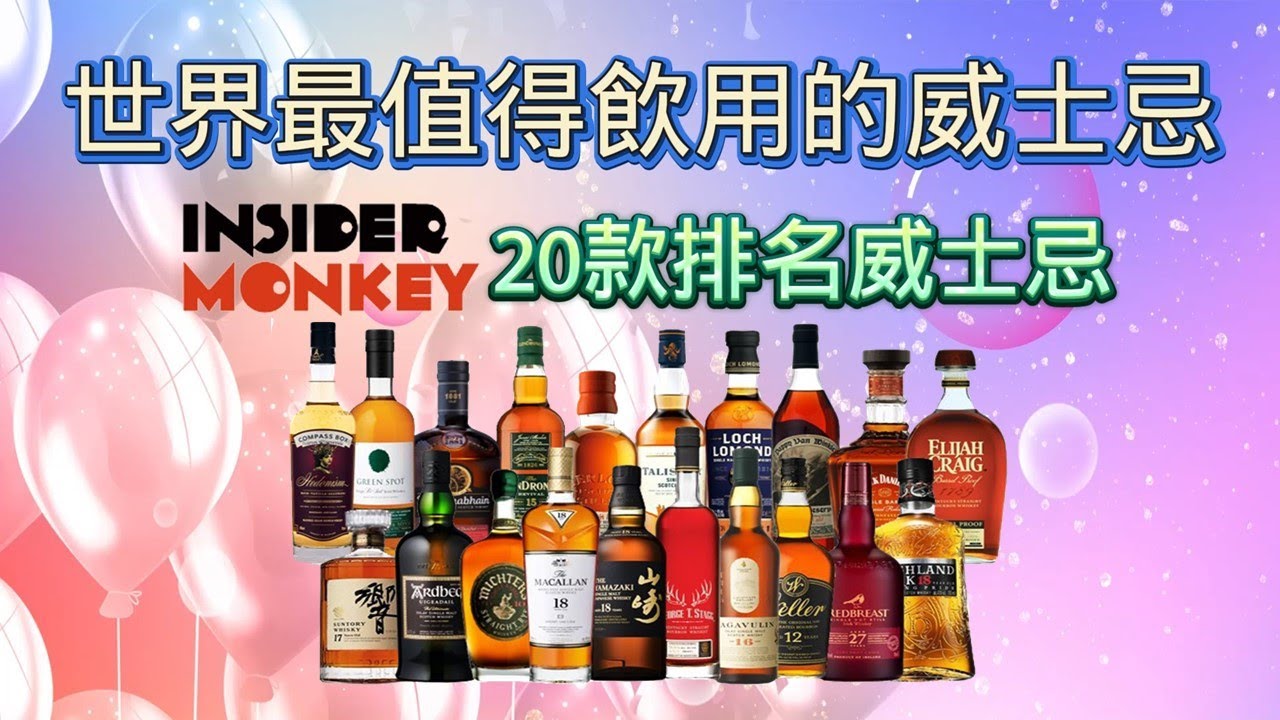 Insider Monkey世界最值得飲用的威士忌-2024年20款排名威士忌