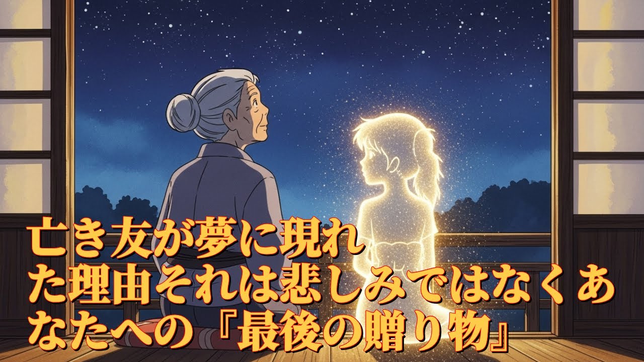 「亡き友が夢に現れた本当の理由」それは悲しみではなく、孤独なあなたへの“最後の贈り物”でした。
