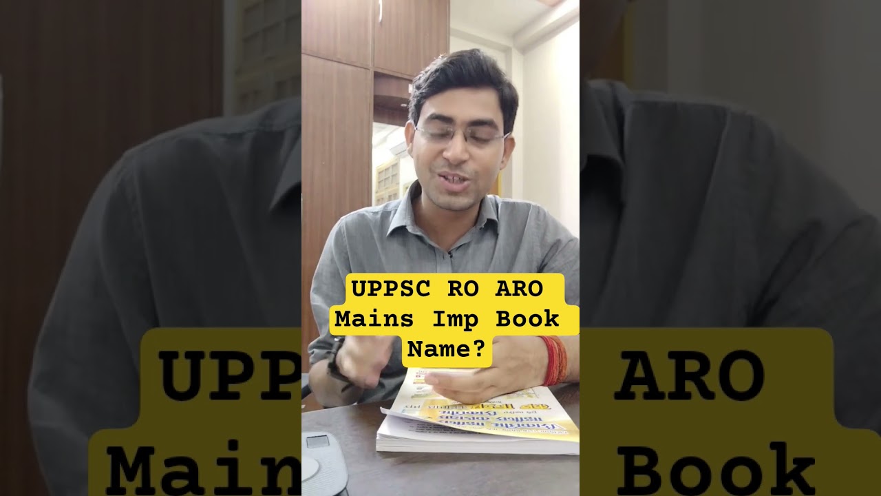 UPPSC RO ARO Mains Imp Book
