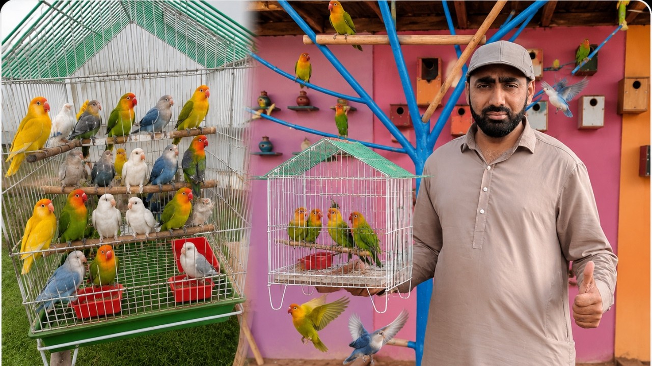Bht Sary Love Birds Ly Aiye Or Aviary Main Chor Diye 🥰 Finally Box Lga Diye Birds  k Liye 🥰