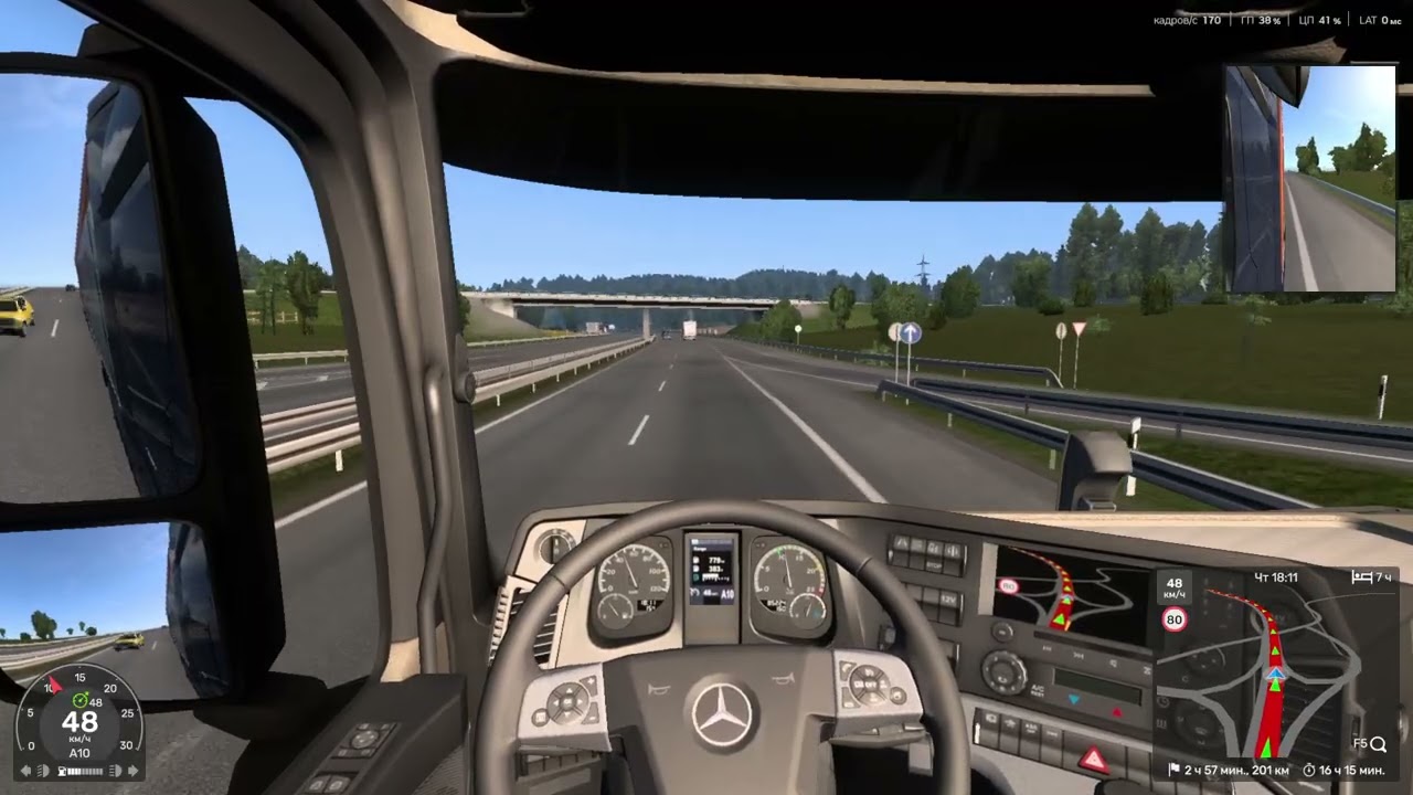 Euro Truck Simulator 2 Ночная поездка