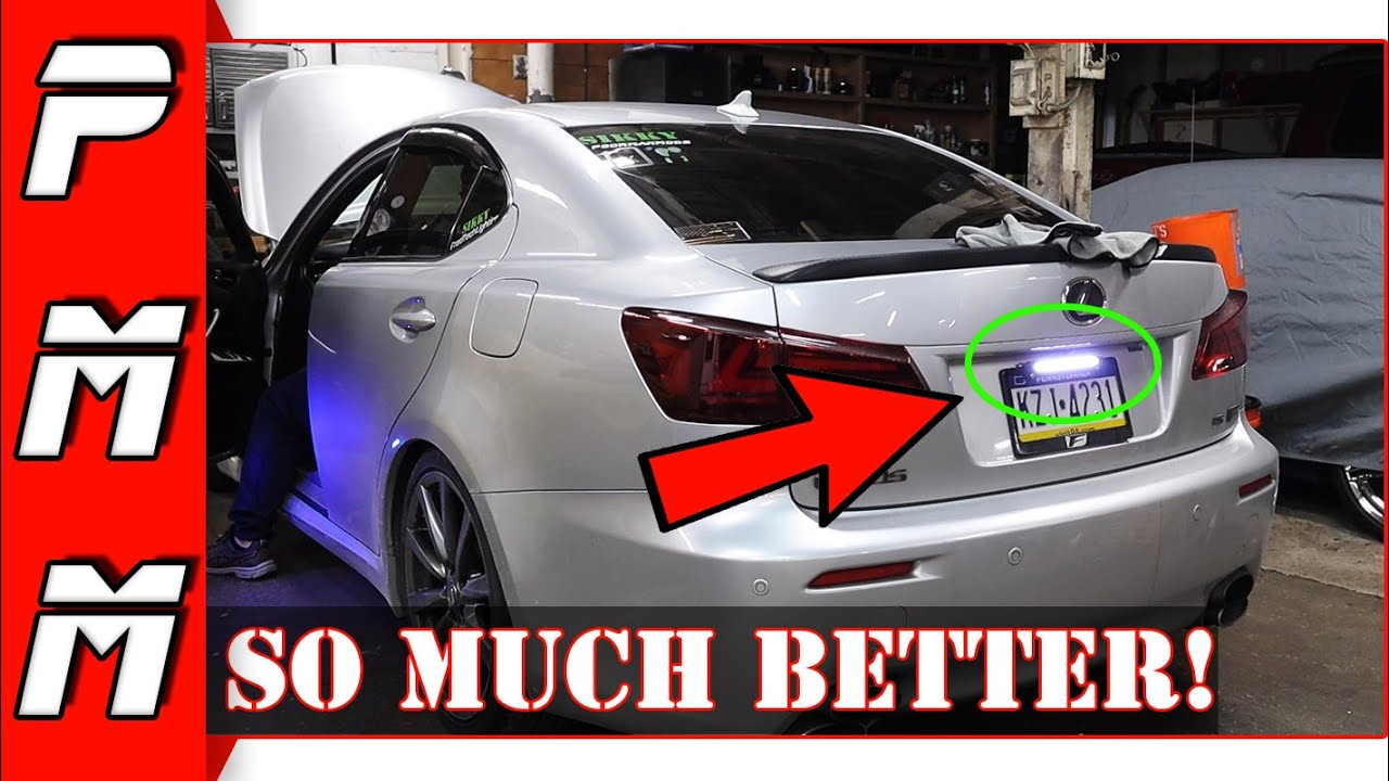 Let there be light! Installing a license plate mounted LED reverse light!