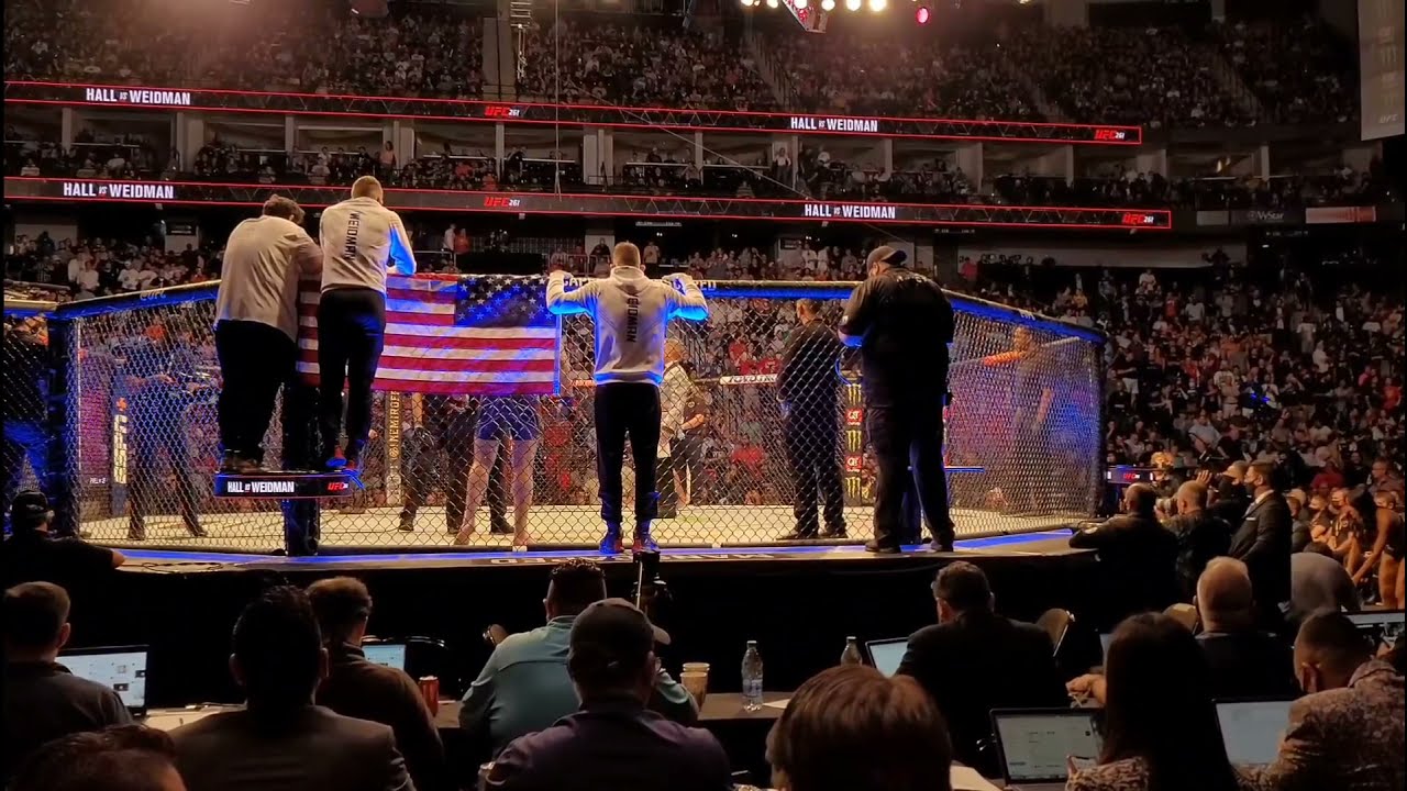 Chris Weidman Breaks Leg Against Uriah Hall at UFC 261 (Front Row Fan Footage)