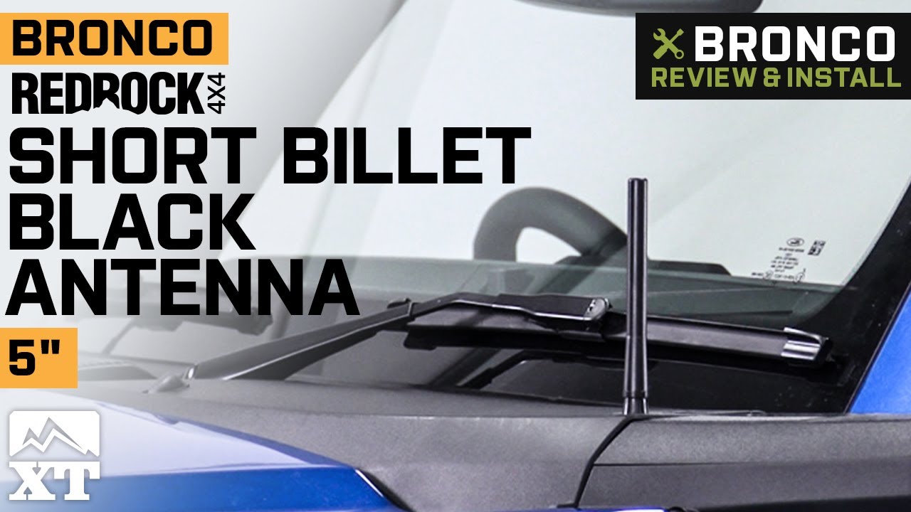 2021-2022 Ford Bronco RedRock 4x4 Short Billet Black Antenna; 5-Inch Review & Install