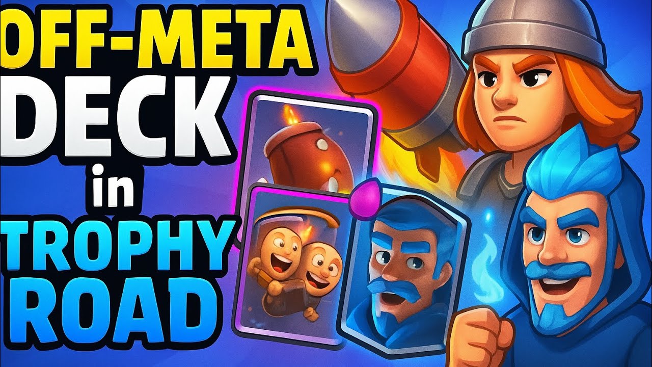 Trying off meta deck at trophy road🚀🔥
