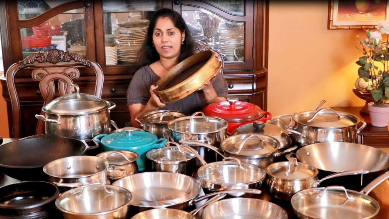 എന്റെ അടുക്കളയിൽ ഉപയോഗിക്കുന്ന പാത്രങ്ങൾ ചട്ടി ,ഉരുളി ,സ്റ്റീൽപാത്രങ്ങൾ|| Cookware Collections