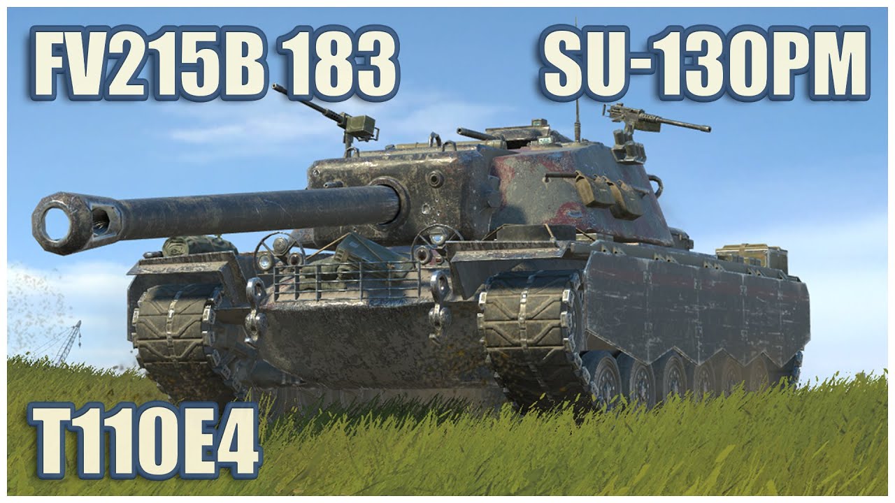 T110E4, FV215b 183 & СУ-130ПМ • WoT Blitz Gameplay