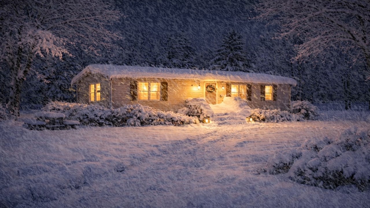 Snowstorm sounds for sleeping and howling wind | Soothing Snowfall and Blizzard Sounds