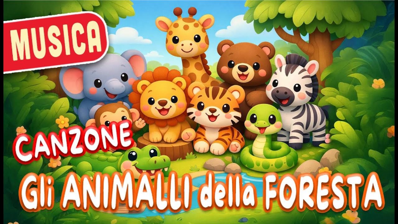 Animali della Foresta 🌳 Canzone per Bambini | Impara gli Animali