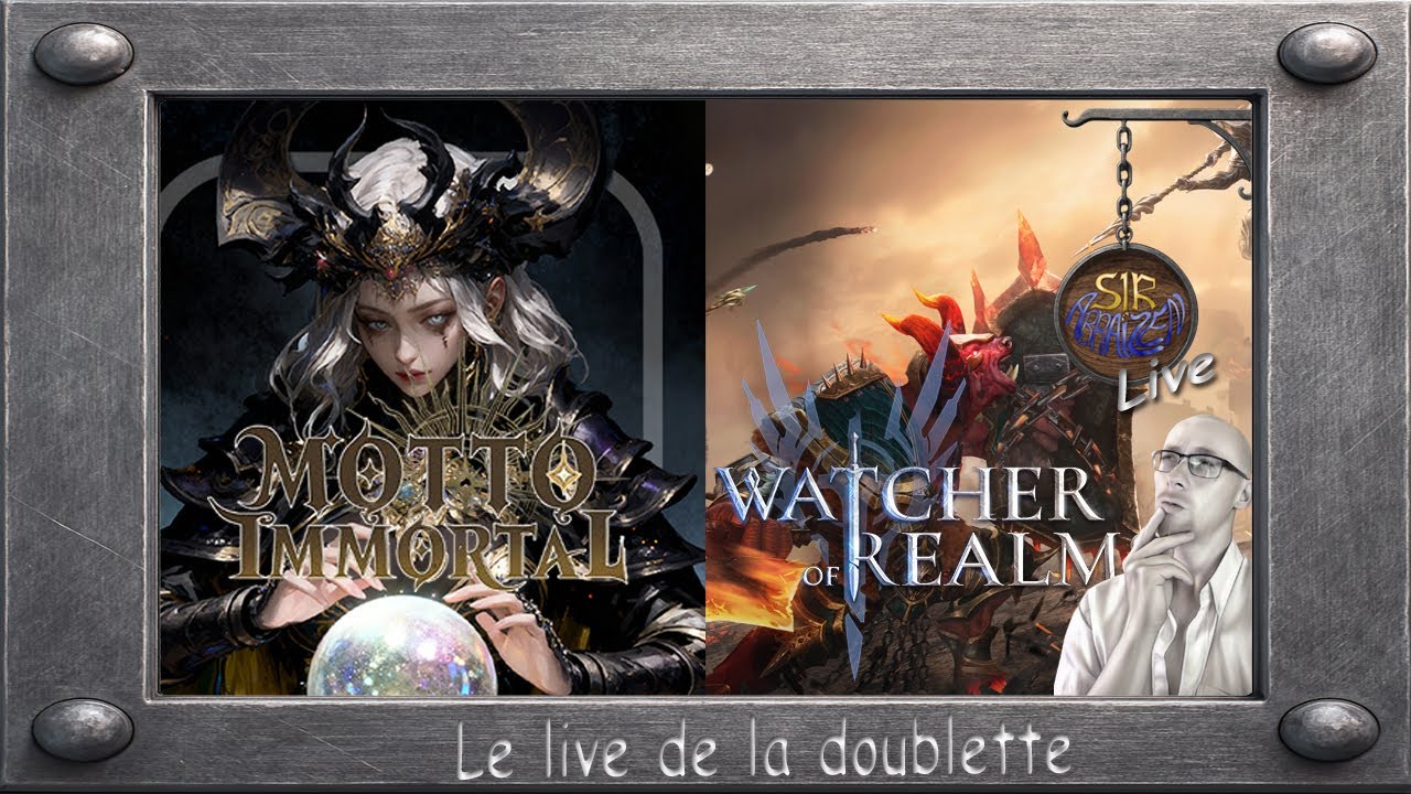 LIVE  Double : Motto Immortal & Watcher of Realms ( a la recherche des pommes )