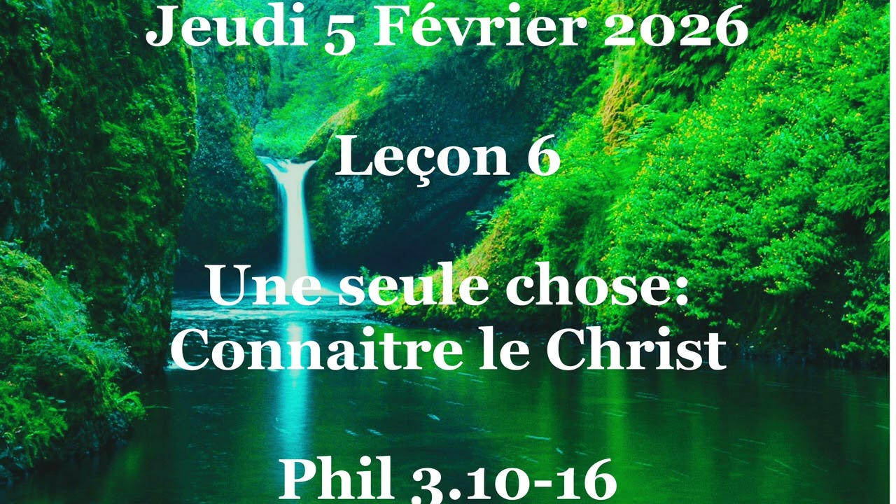 Une seule chose: Connaitre le Christ