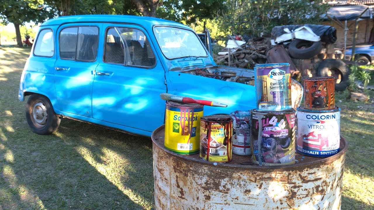 COMO MEJORAR LA PINTURA DE TU AUTO VIEJO EN CASA ✔ (RENAULT 4L) - QUEDO FACHERITO - Radialero Team